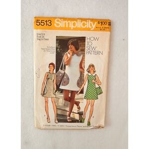 Simplicity Vintage 1973 Young Girl/ Teen 5/6 Dress Pattern